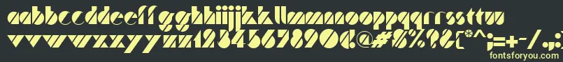 フォントTraffic – 黒い背景に黄色の文字