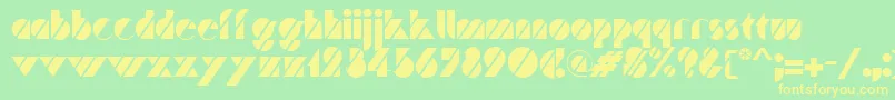 Traffic Font – Yellow Fonts on Green Background