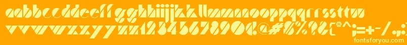 Traffic Font – Yellow Fonts on Orange Background