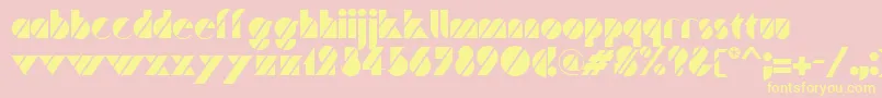 Traffic-fontti – keltaiset fontit vaaleanpunaisella taustalla