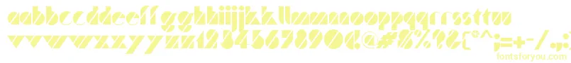 Traffic-Schriftart – Gelbe Schriften auf weißem Hintergrund