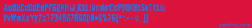 Terrage Font – Blue Fonts on Red Background