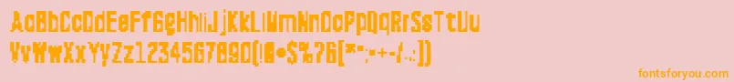 Terrage Font – Orange Fonts on Pink Background