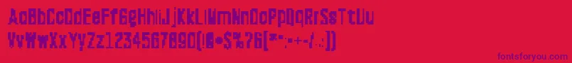 Terrage Font – Purple Fonts on Red Background