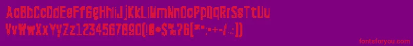 Terrage Font – Red Fonts on Purple Background