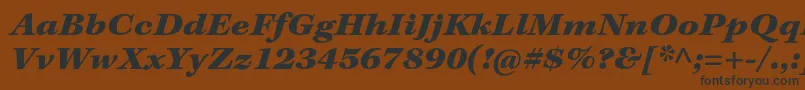 KeplerstdBlackextitcapt Font – Black Fonts on Brown Background