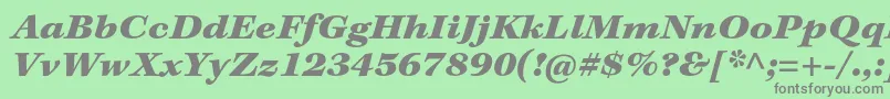 フォントKeplerstdBlackextitcapt – 緑の背景に灰色の文字