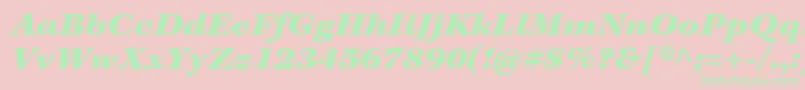 KeplerstdBlackextitcapt Font – Green Fonts on Pink Background