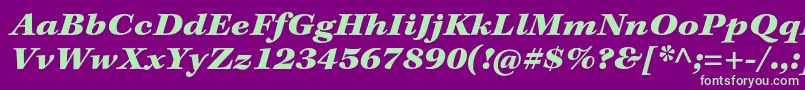 KeplerstdBlackextitcapt Font – Green Fonts on Purple Background