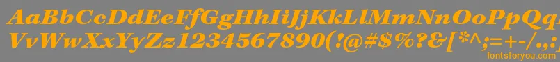 KeplerstdBlackextitcapt Font – Orange Fonts on Gray Background