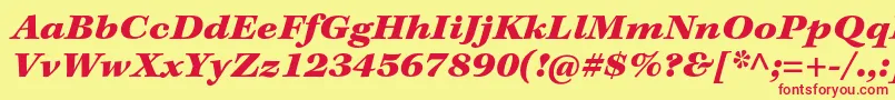 KeplerstdBlackextitcapt Font – Red Fonts on Yellow Background