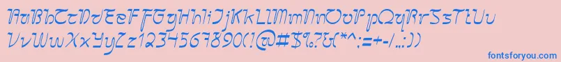 SangkuriangCursive Font – Blue Fonts on Pink Background