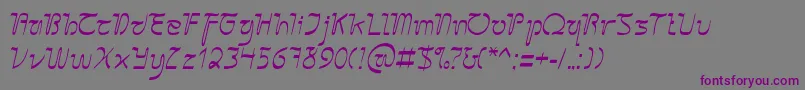 SangkuriangCursive Font – Purple Fonts on Gray Background