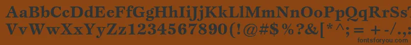 EspritstdBold-Schriftart – Schwarze Schriften auf braunem Hintergrund