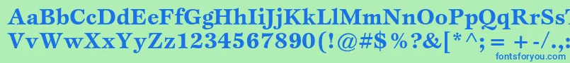 EspritstdBold Font – Blue Fonts on Green Background