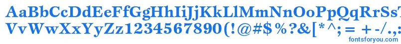 フォントEspritstdBold – 白い背景に青い文字