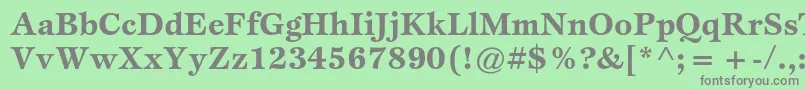 フォントEspritstdBold – 緑の背景に灰色の文字