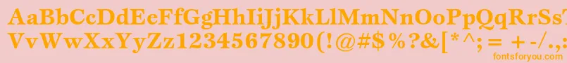 EspritstdBold Font – Orange Fonts on Pink Background