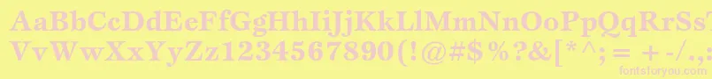 EspritstdBold Font – Pink Fonts on Yellow Background