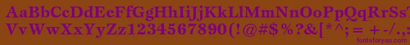 EspritstdBold Font – Purple Fonts on Brown Background