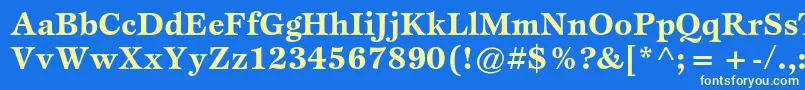 EspritstdBold Font – Yellow Fonts on Blue Background