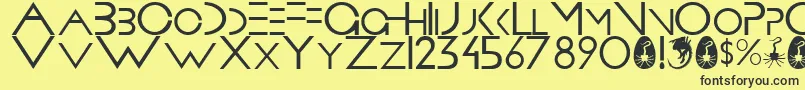 More about Prometheus Font Prometheus Font – Black Fonts on Yellow Background
