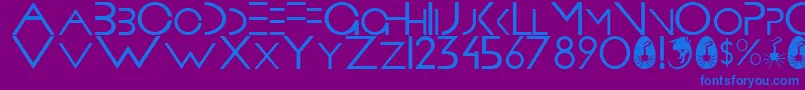 Prometheus Font – Blue Fonts on Purple Background