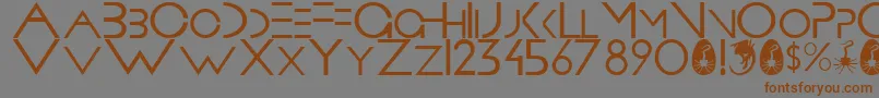 Weitere Informationen zur Prometheus-Schriftart Prometheus-Schriftart – Braune Schriften auf grauem Hintergrund