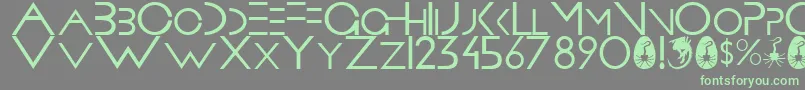 Prometheus Font – Green Fonts on Gray Background