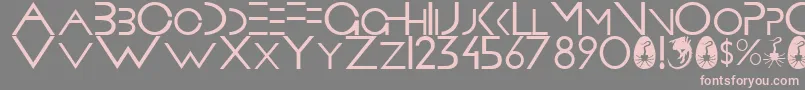 Prometheus-fontti – vaaleanpunaiset fontit harmaalla taustalla