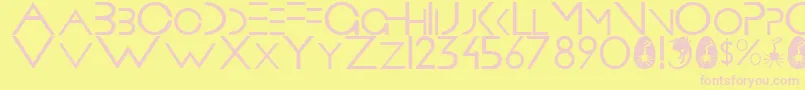 Prometheus Font – Pink Fonts on Yellow Background