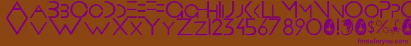 Prometheus Font – Purple Fonts on Brown Background