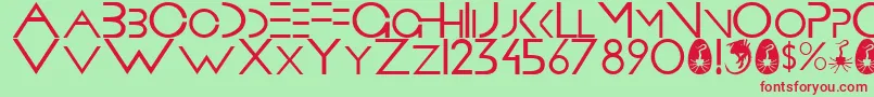 Prometheus Font – Red Fonts on Green Background