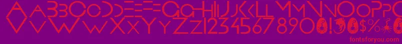 Prometheus Font – Red Fonts on Purple Background