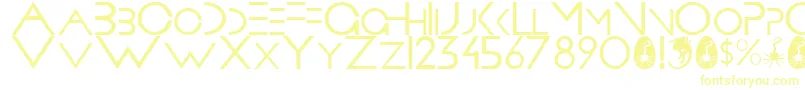 Prometheus Font – Yellow Fonts on White Background