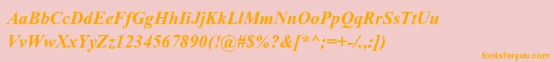 AparajitaBoldItalic Font – Orange Fonts on Pink Background