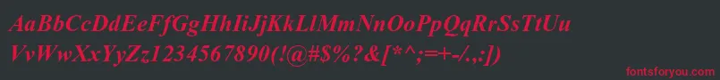 Шрифт AparajitaBoldItalic – красные шрифты на чёрном фоне
