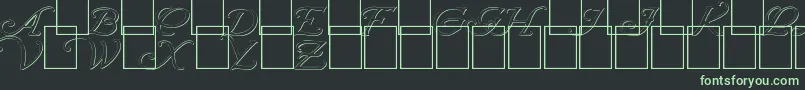 フォントWrenn – 黒い背景に緑の文字