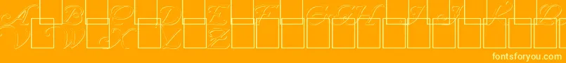 Wrenn-fontti – keltaiset fontit oranssilla taustalla