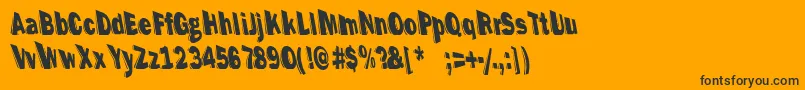 PerspectionHeavya Font – Black Fonts on Orange Background