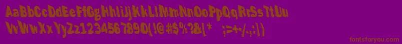 PerspectionHeavya Font – Brown Fonts on Purple Background