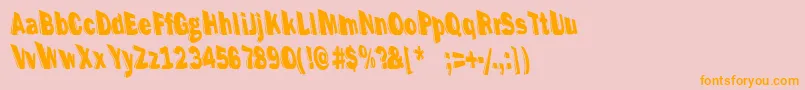 PerspectionHeavya Font – Orange Fonts on Pink Background