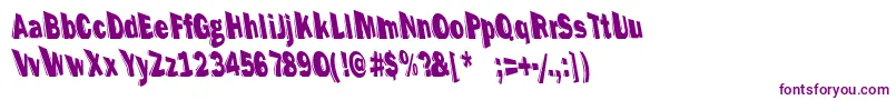 PerspectionHeavya Font – Purple Fonts on White Background