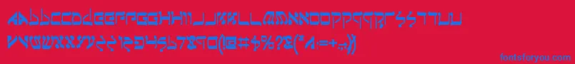 Jerufb Font – Blue Fonts on Red Background