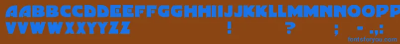 Gordoni Font – Blue Fonts on Brown Background
