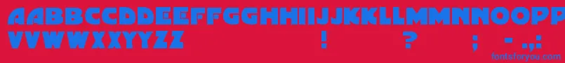 Gordoni Font – Blue Fonts on Red Background