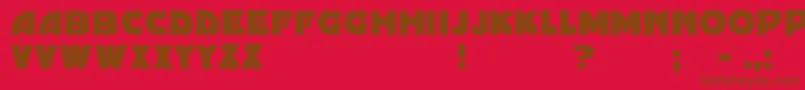 Czcionka Gordoni – brązowe czcionki na czerwonym tle