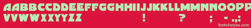 Gordoni Font – Green Fonts on Red Background