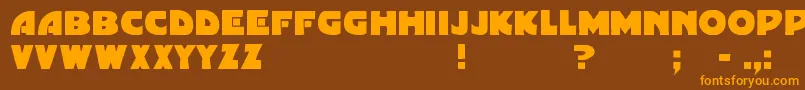 Gordoni Font – Orange Fonts on Brown Background