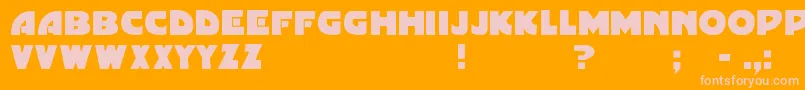 Gordoni Font – Pink Fonts on Orange Background
